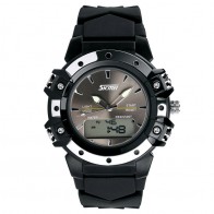Ceas Sport Quartz Skmei Black Steel Negru