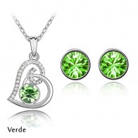 Set Crystallized Heart-Verde