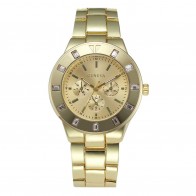 Ceas Dama Quartz Geneva Diamond Deluxe-gold