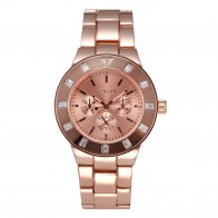 Ceas Dama Quartz Geneva Diamond Deluxe-rose